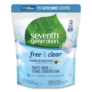 SEVENTH GENERATION Natural Laundry Detergent Packs, Powder, Unscented, PK360 22977CT